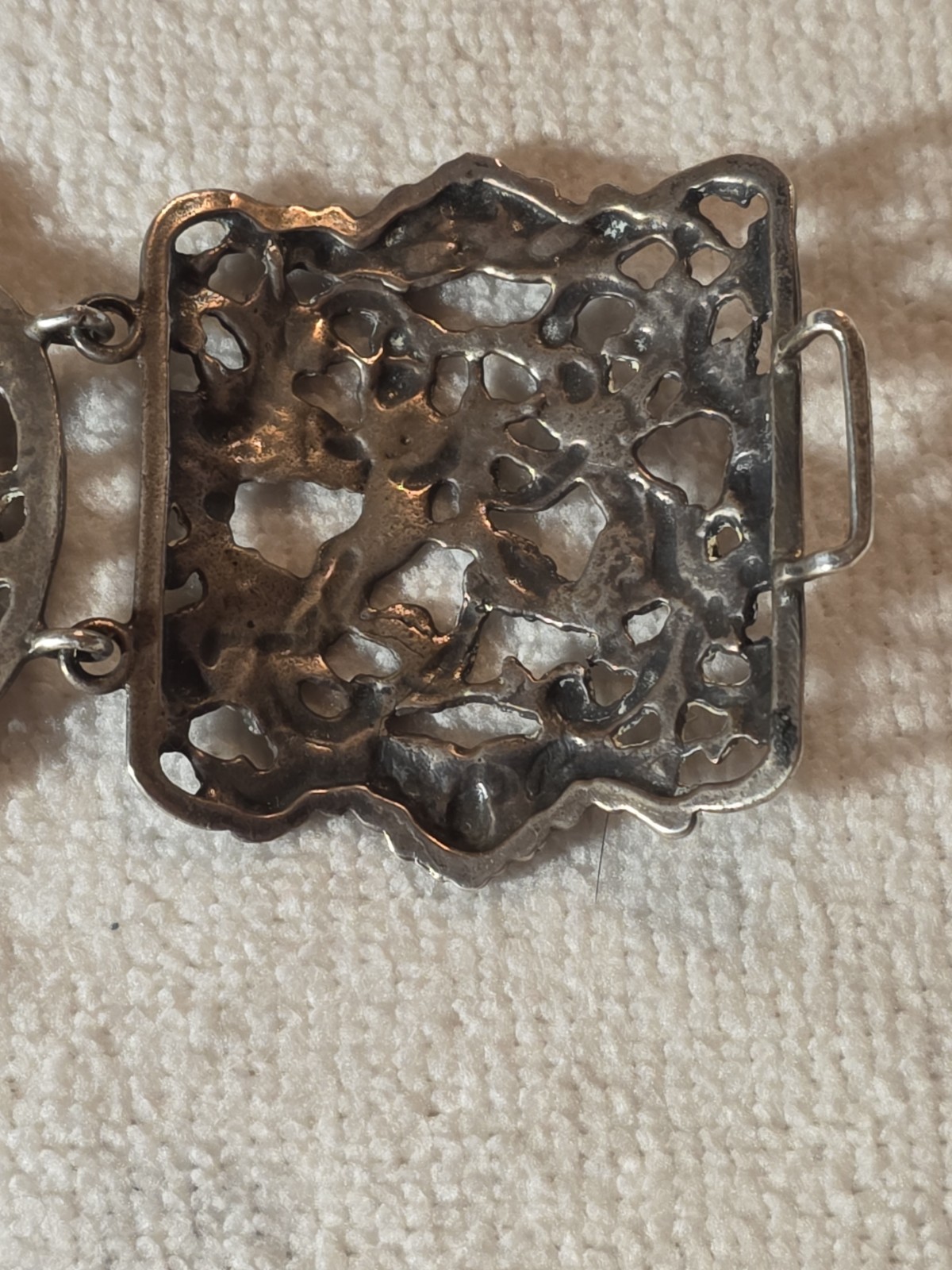Vintage Cini Sterling 925 Cherub & Lion Bracelet Italian Renaissance Revival