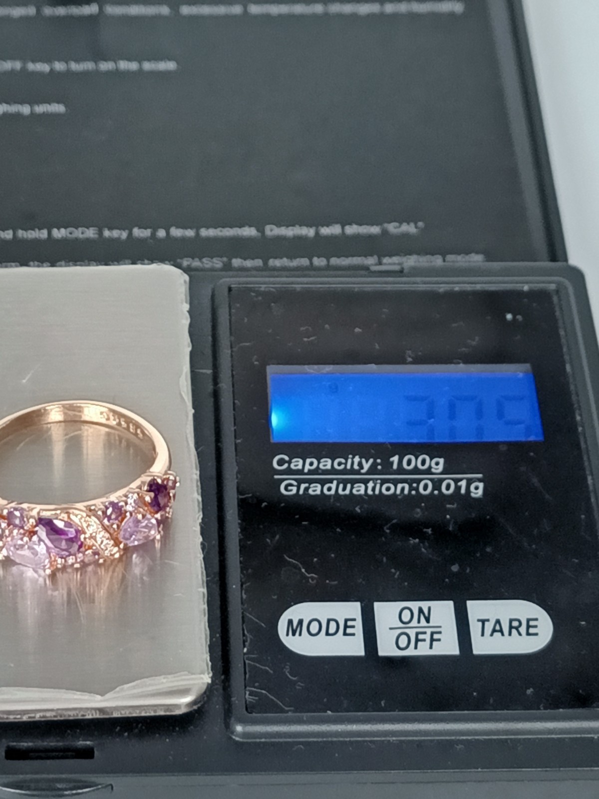 Vintage 1990-s 14 Ct Rolled Gold Amethyst Ring Size UK R US 8.5 – Hallmarked!