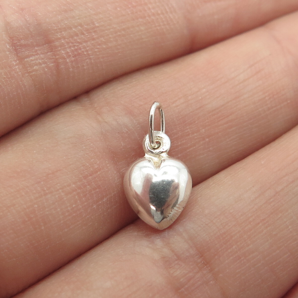 835 Vintage Portugal Puffy Heart Chatelaine Charm Pendant