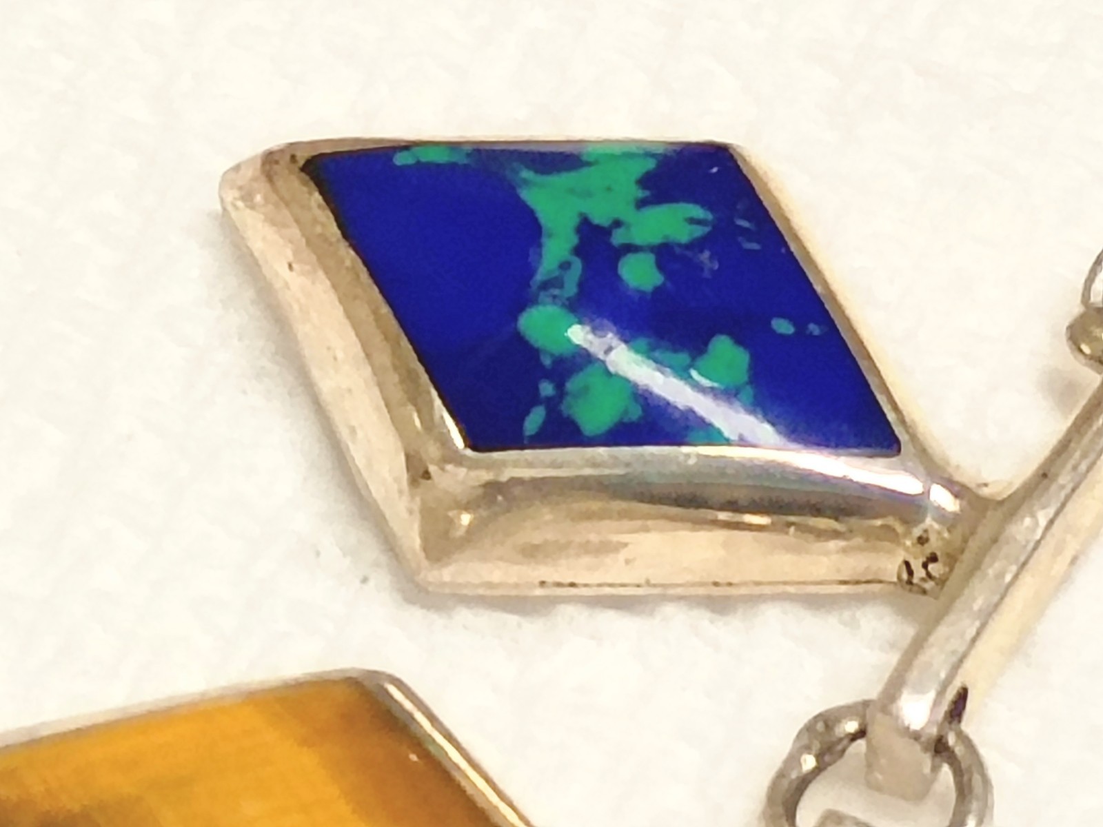 950 Silver Taxco Mid Century TM-181 Necklace Malachite Turquoise Lapis Sugilite