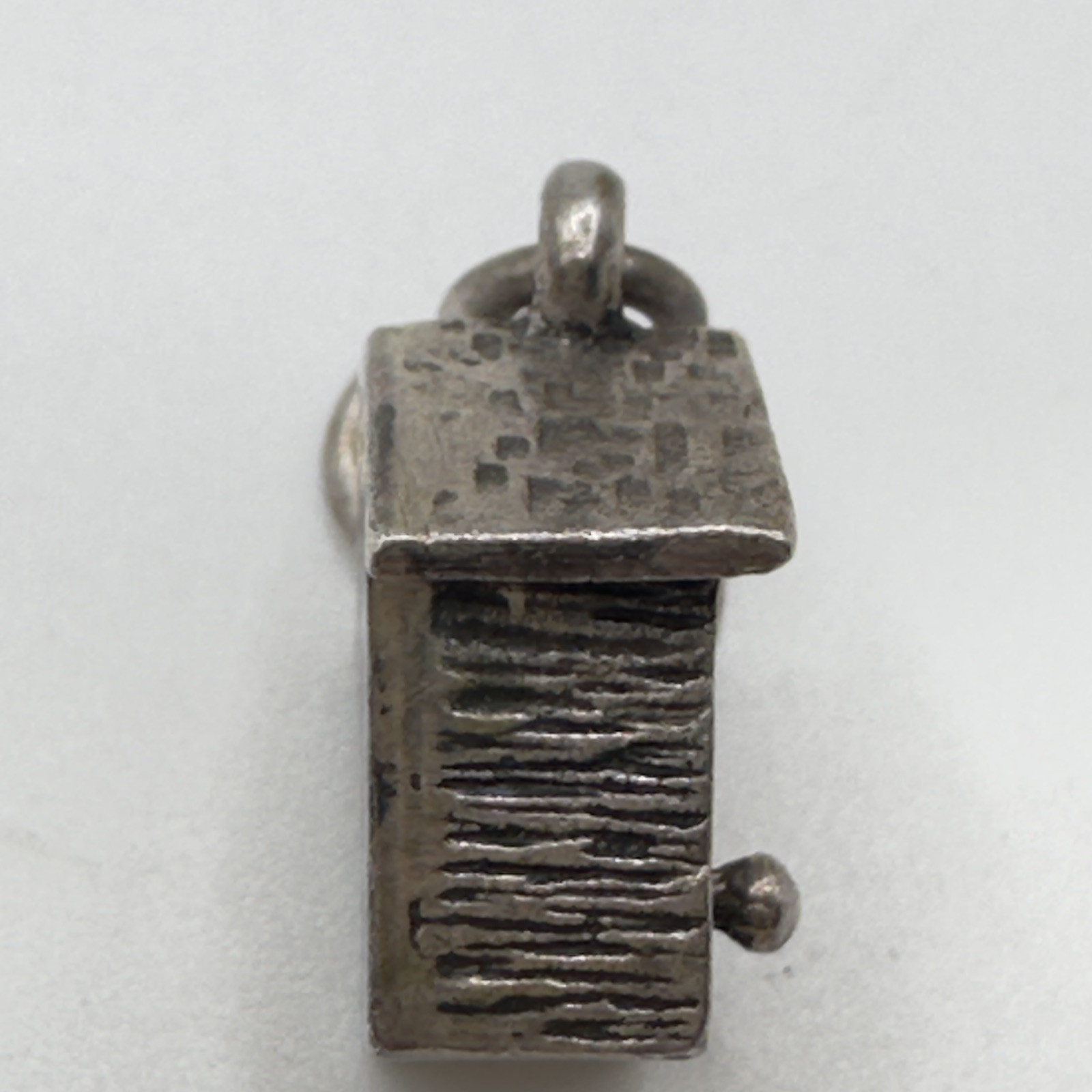 Vintage Sterling Silver Bird House Charm Brown County Silver Co .5 In