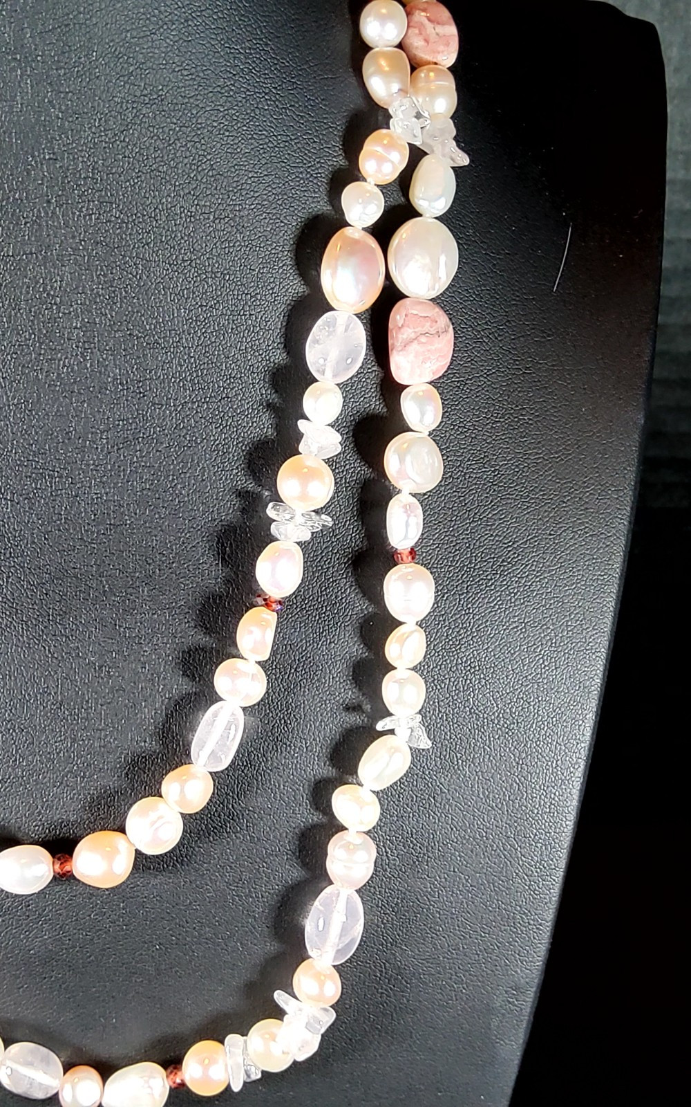 Vtg Honra Cultured Pastel Pearls And A Mixture Of Other Gemstones 925 40″