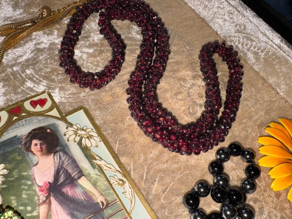 Julianas Art Deco Garnets Kramer Weiss Glowers Vtg SETS Rhinestone Jewelry Lot