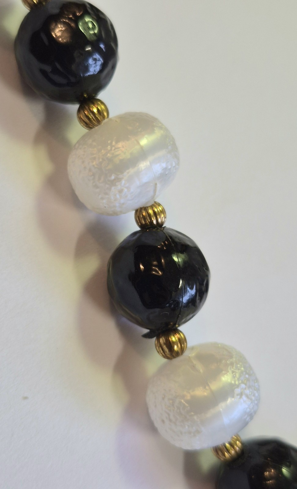 Vintage Tassel Necklace & Earrings Molded Plastic Beads Statement Retro Chunky