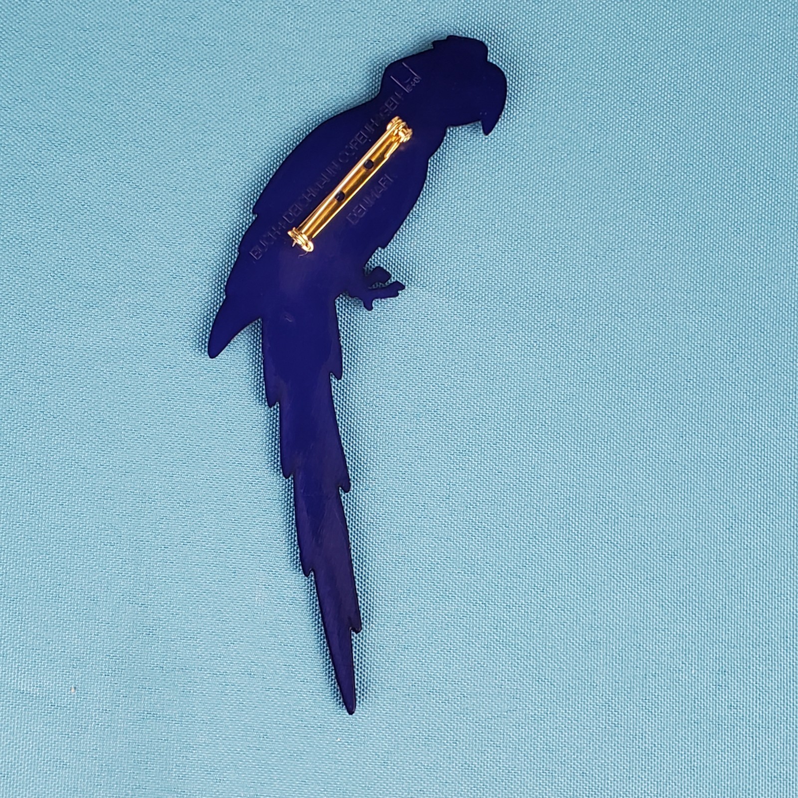 Buch Deichmann Vintage 1960 Denmark Blue Parrot Brooch In Very Good Condition