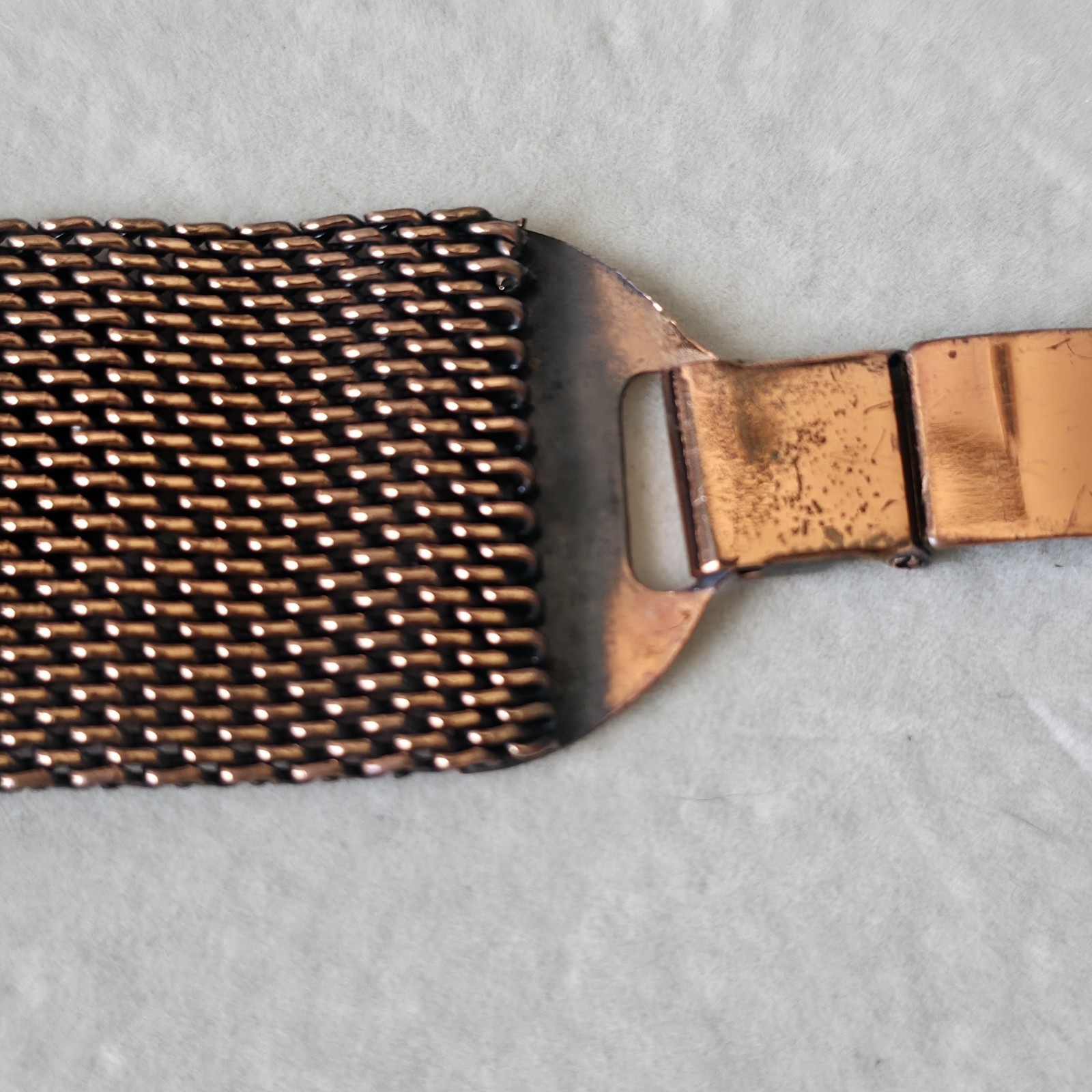 COPPER MESH COIN Bracelet MEDALLION STATEMENT
