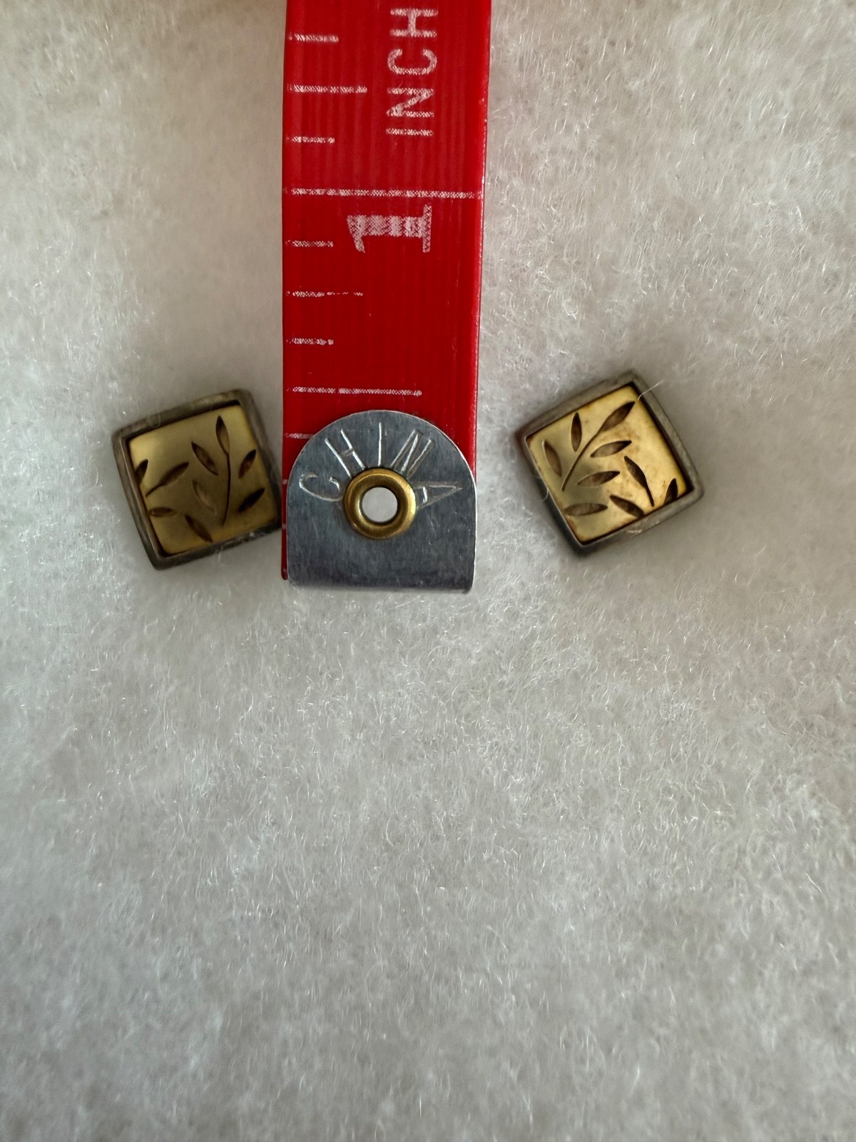 Vintage RM Studios Sterling Gold Artisan Earrings