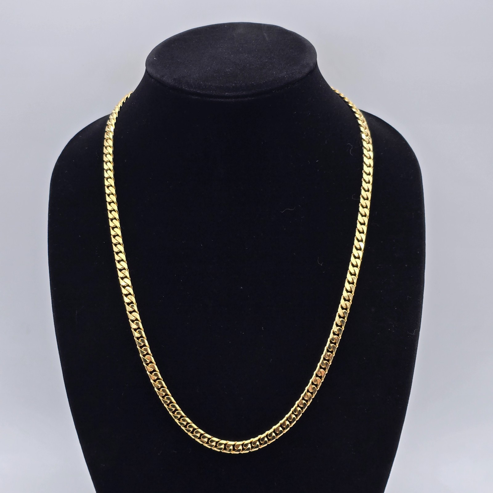 Givenchy 6.4 mm Cuban Curb Chain Link Gold Tone Necklace 24″