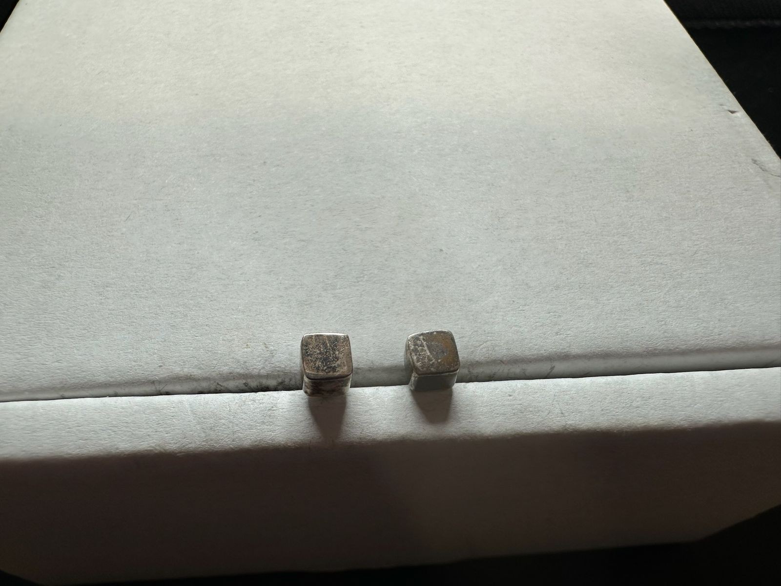 0.69g Vintage Sterling Silver 925 Small Square Stud Earrings Minimalist M