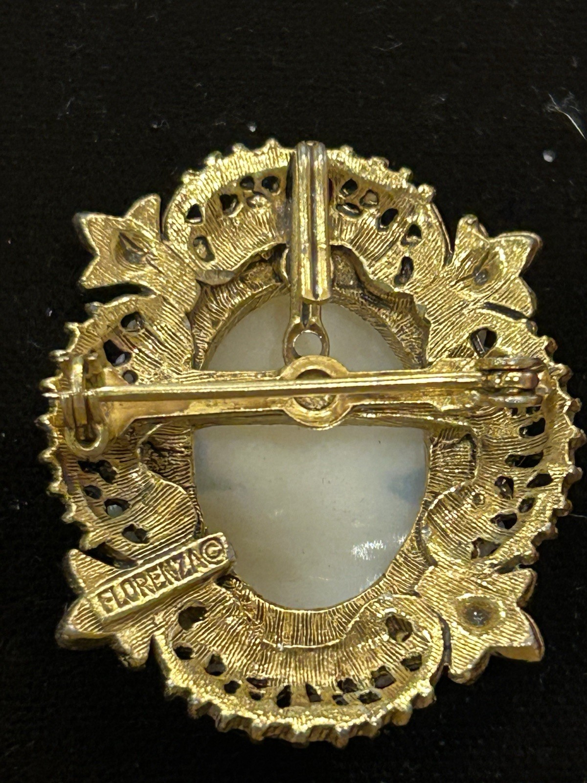 Vtg Lot Of 3 Brooches: 2 True Victorian & 1 Mid-Century Florenza Shell Cameo EUC