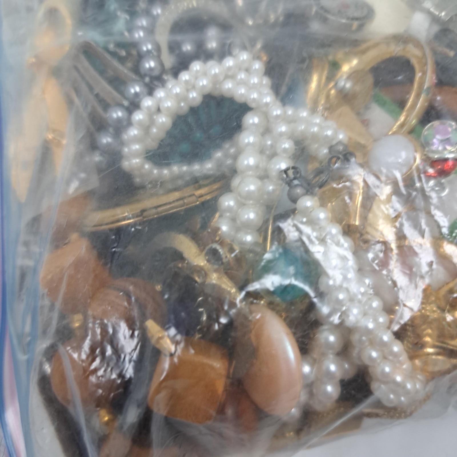 Bag Old Unsearched Jewelry Lot Vintage Estate Find Junk Drawer Large