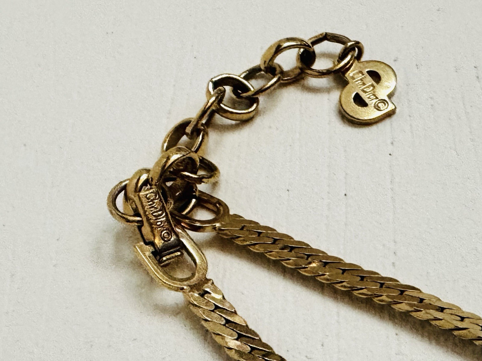 Vintage Christian Dior 1980’s Necklace Pendant Gold Tone Germany Signed