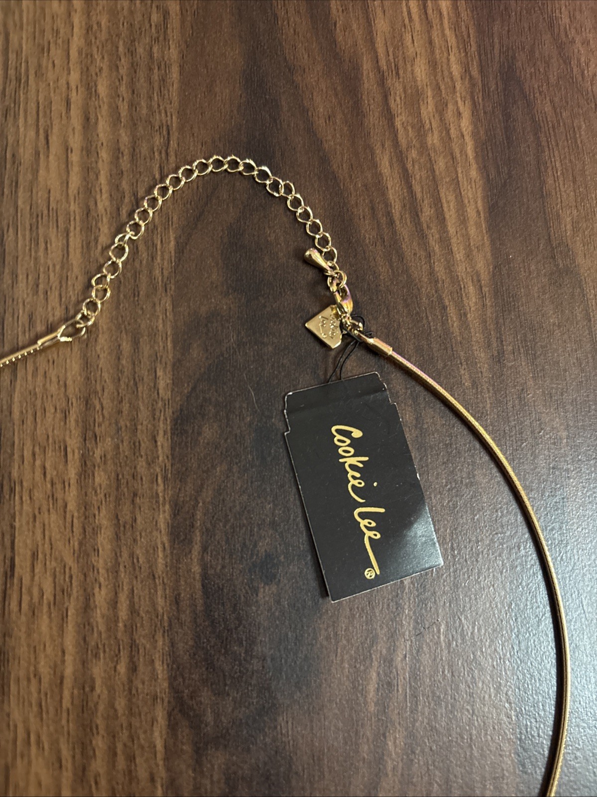 Vintage Cookie Lee Gold Tone Wire Choker Necklace