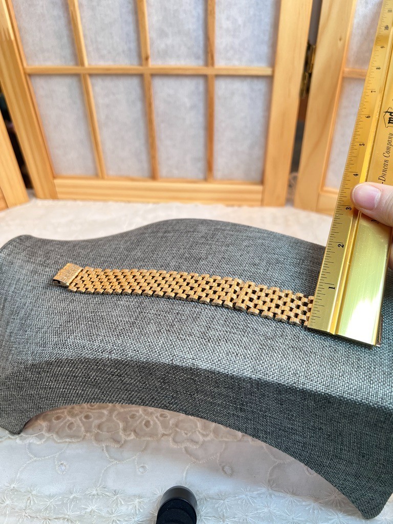 Vtg Gold Toned Link Bracelet Made in Hong Kong 7.5″L