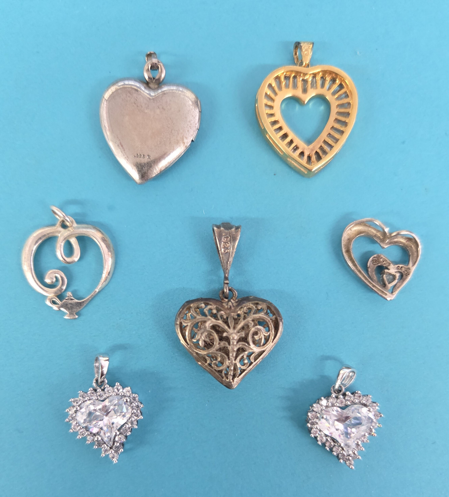 Sterling Silver Heart Shape Design Variety Fashion Charms / Pendants / Locket
