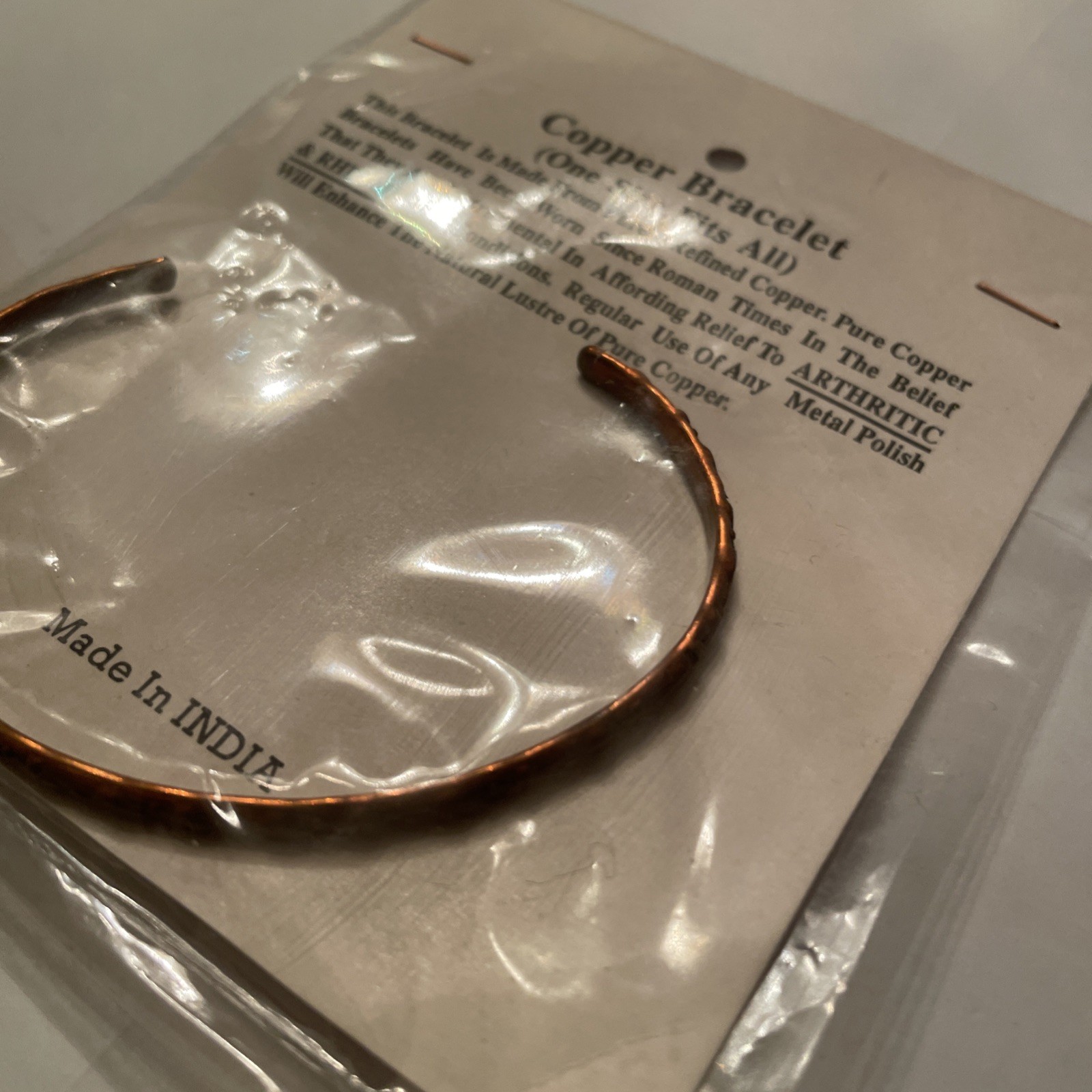 VTG NOS Copper Bangle Bracelet