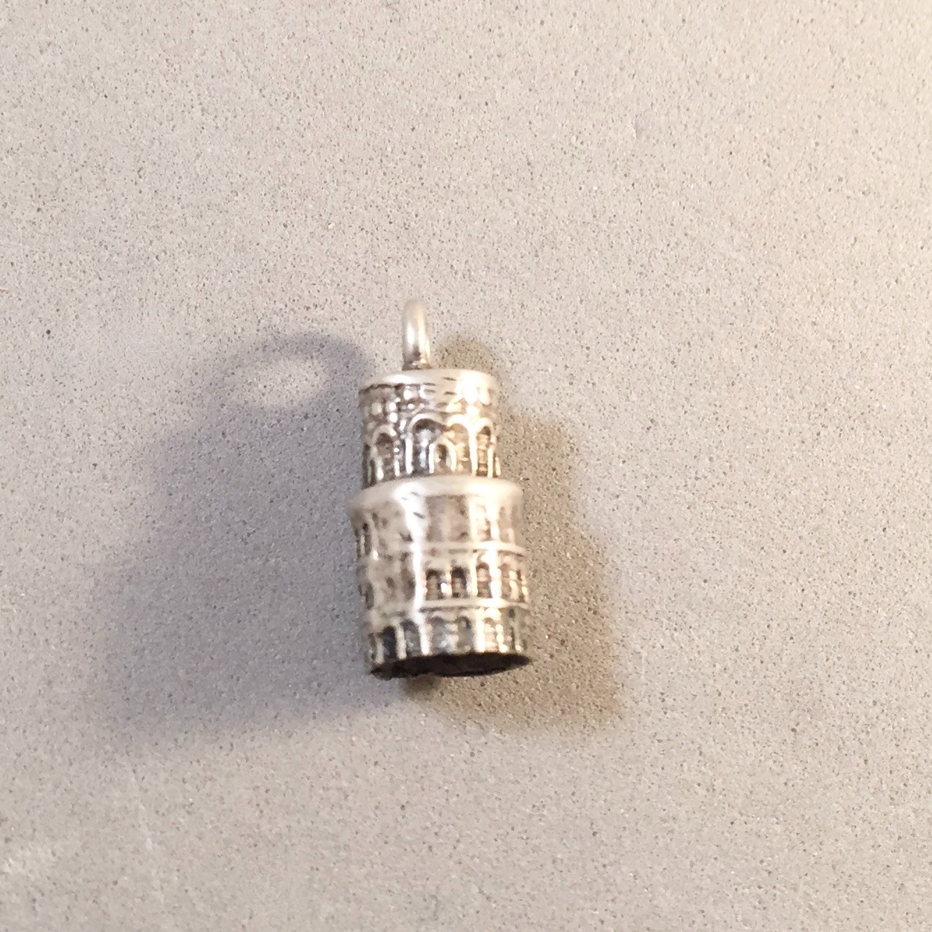 VINTAGE Silver Leaning Tower of Pisa CHARM Italy Estate VT30G