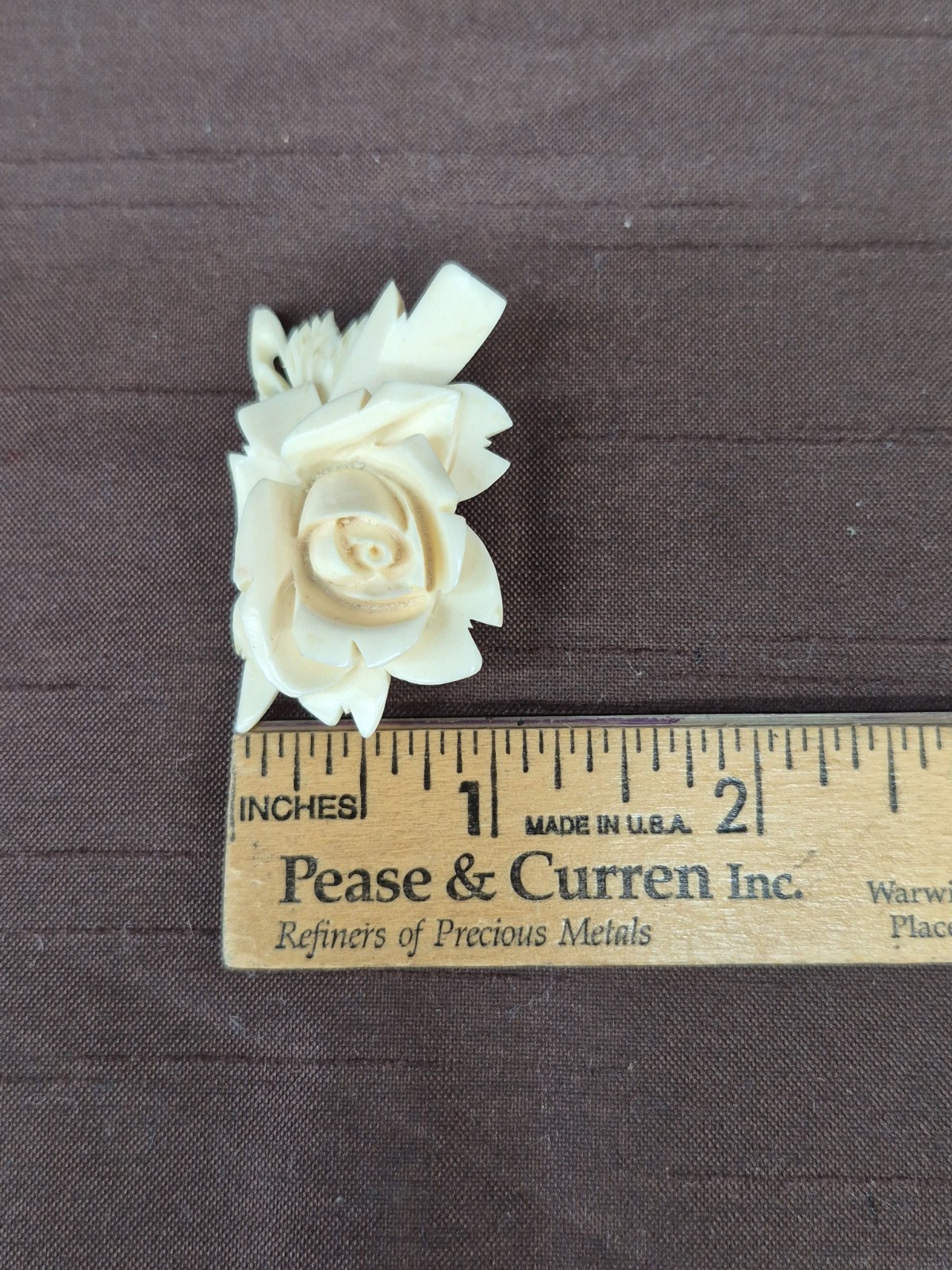 Vintage Japanese Hand-Carved Rose Jewelry Parure with Original Presentation Box