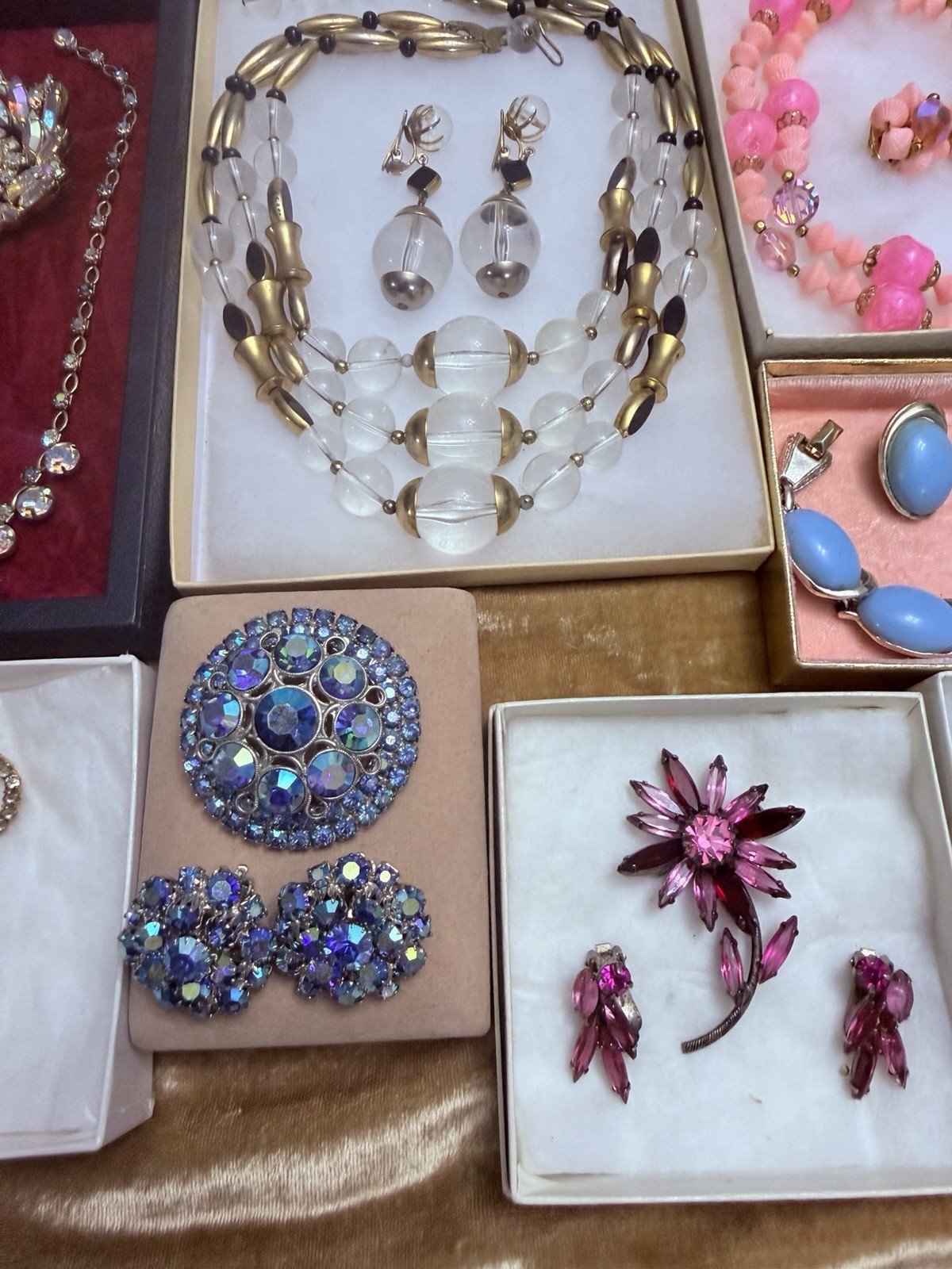 Vintage Rhinestone Jewelry Lot Haskell Weiss Juliana Crown Trifari Givenchy +