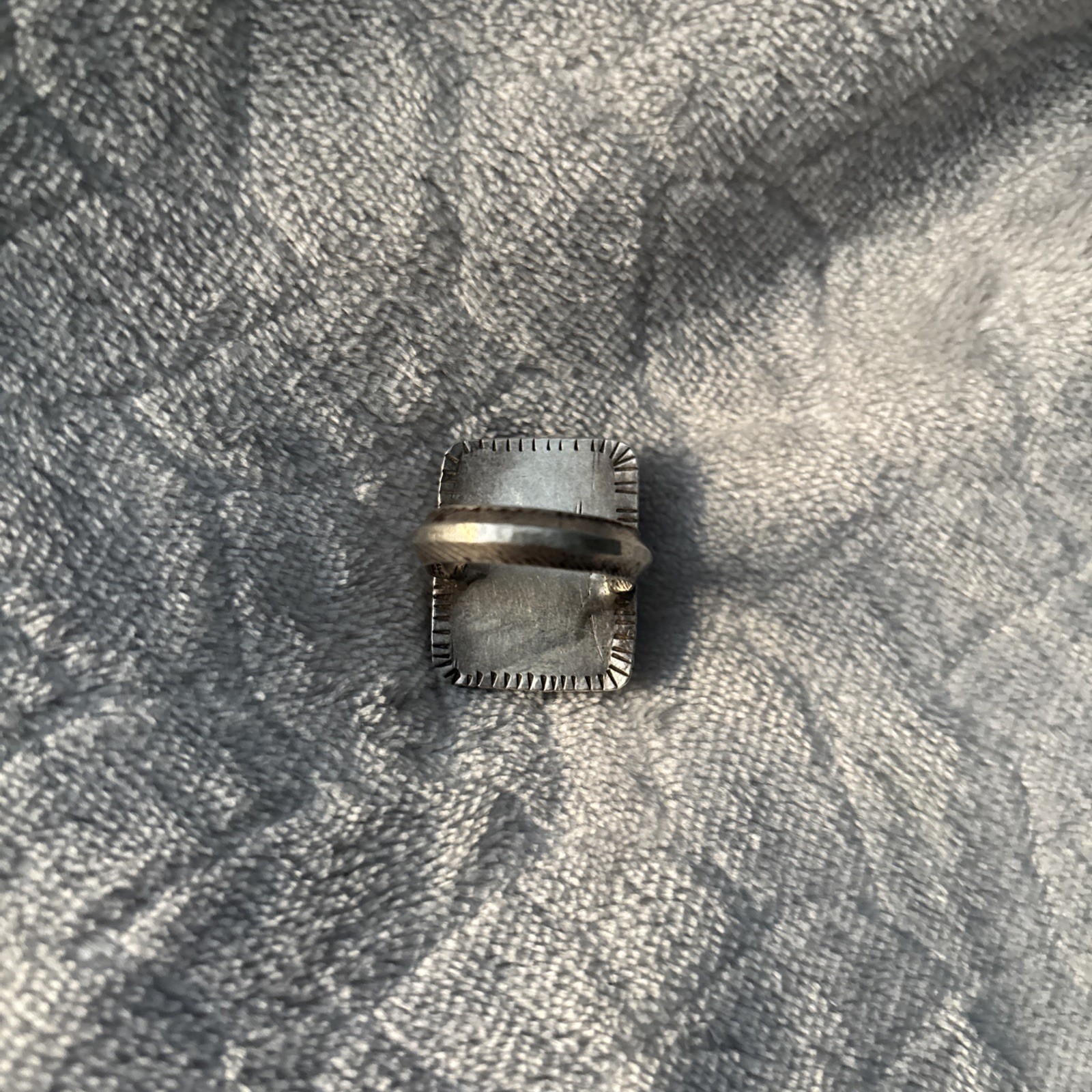 Vintage Sterling Silver Green Turquoise Ring Southwestern Native American Style