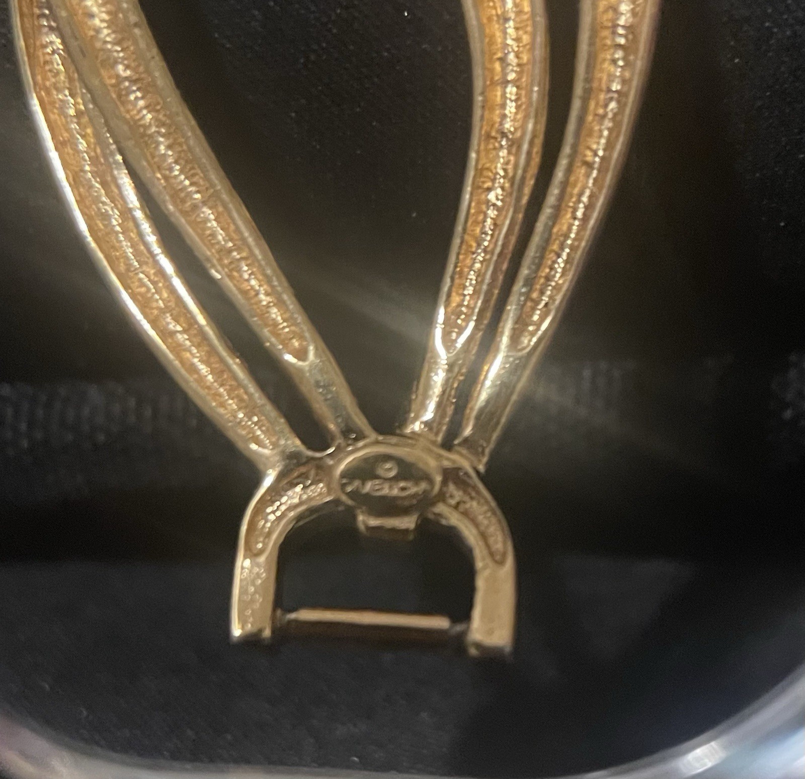 Givenchy Statement Necklace Chunky Gold Tone Signed Vintage