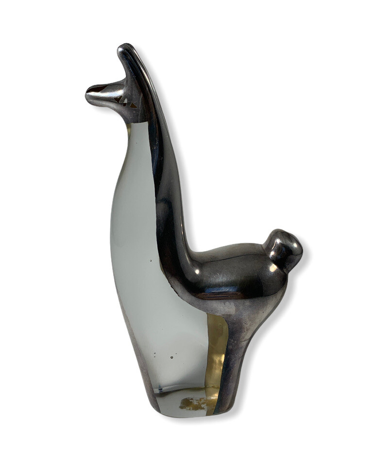 Glass Llama Figurine Sterling Inlay Animal Fine 925 Peru 6