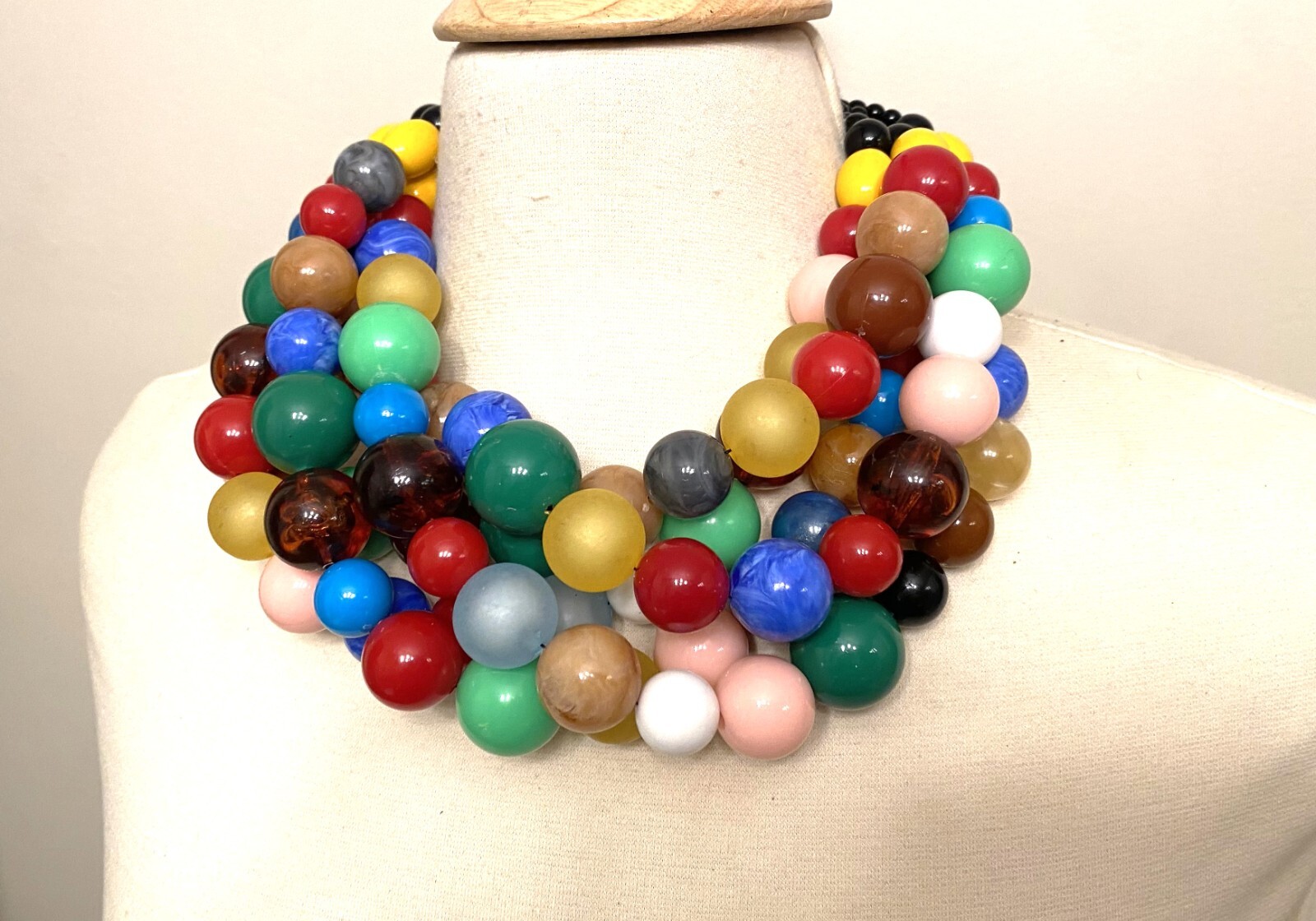 Color Candy Resin & Acrylic Beads Multi Strand Necklace