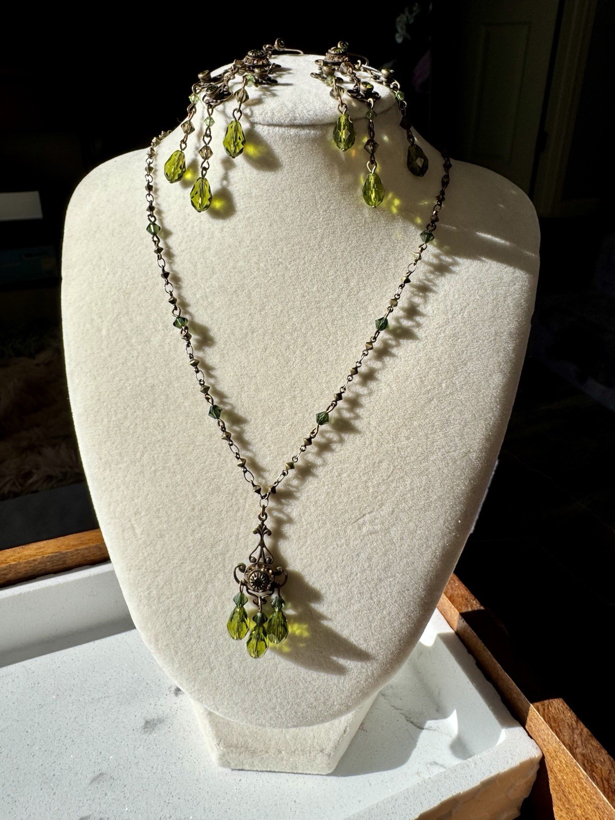 Vintage Liz Palacios Matching Fairycore Boho Necklace And Earrings Set