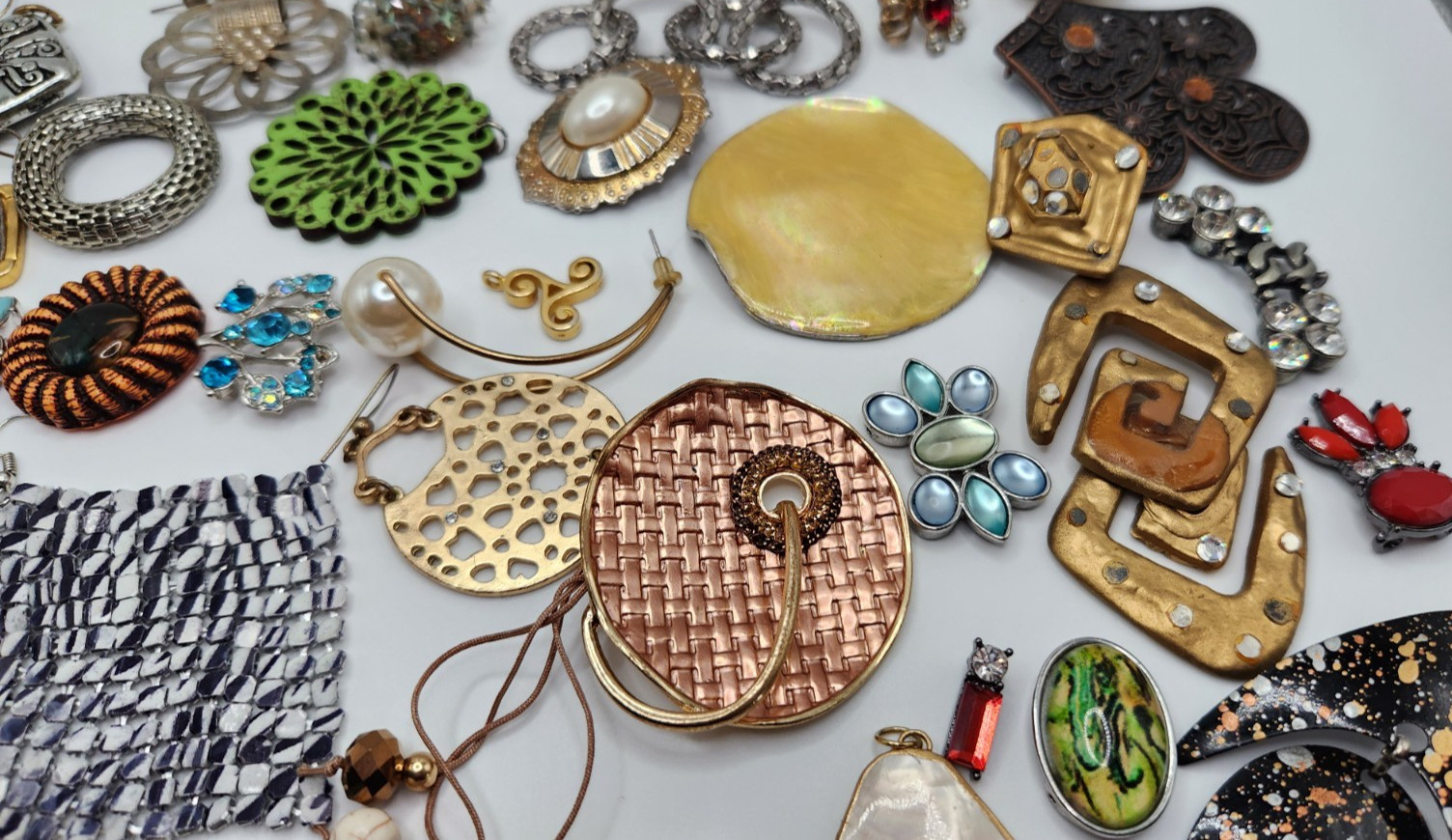 Craft Jewelry Pieces Junk Drawer 35 Different Pieces