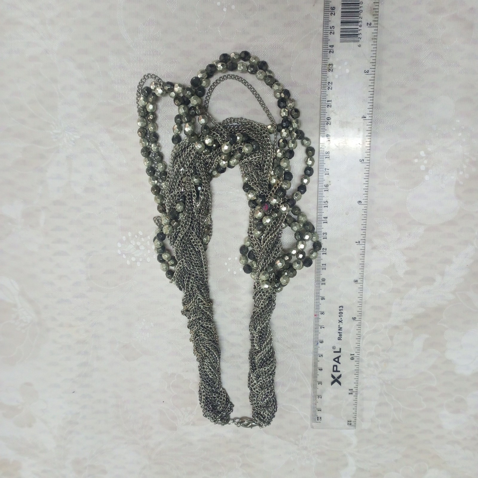 Vintage Short Haevy Large Silver Grey Bearded Necklace Women Accessories Jewelry