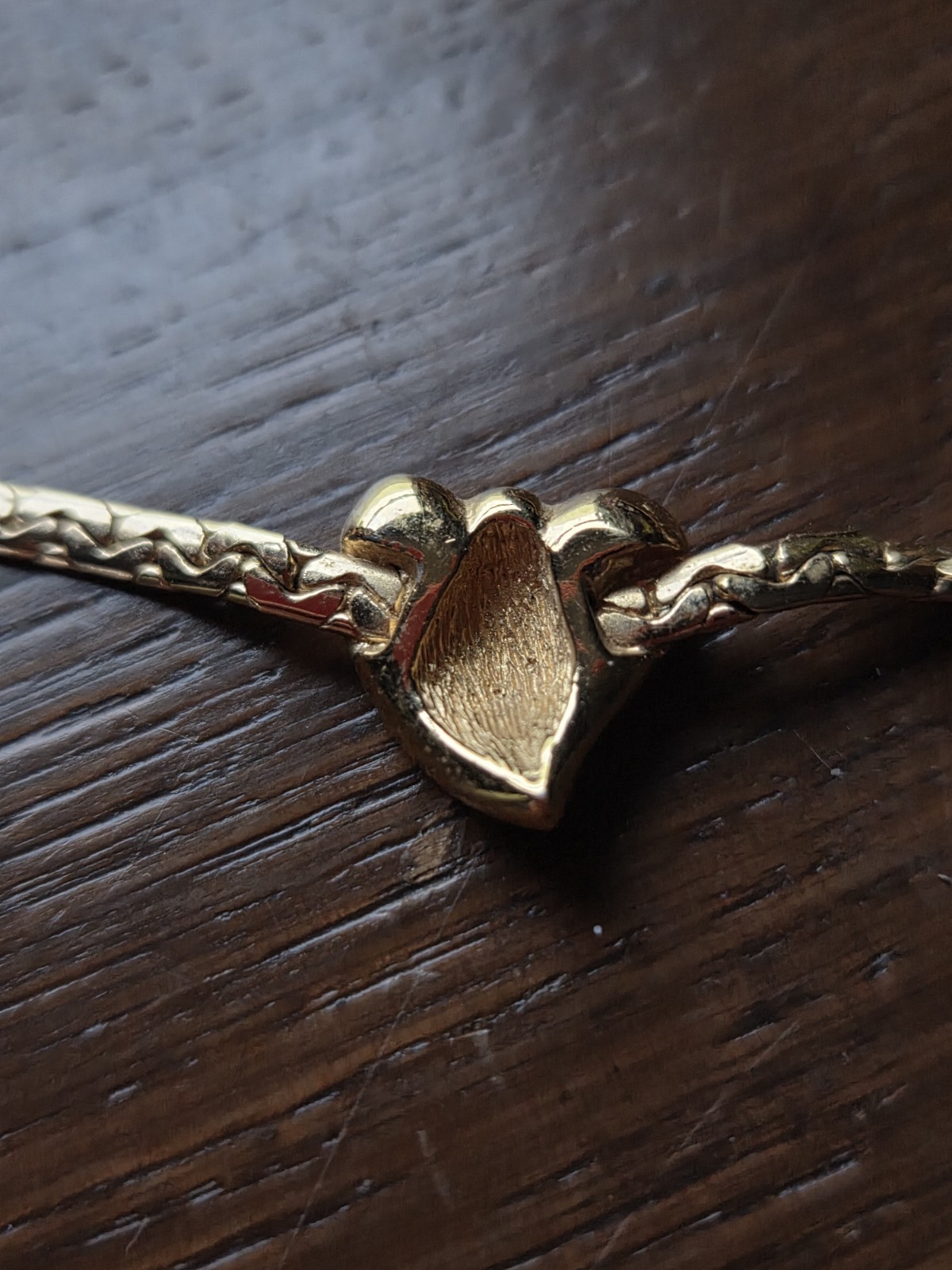 Christian Dior Vintage Heart Necklace Gold-tone, 1980s-era