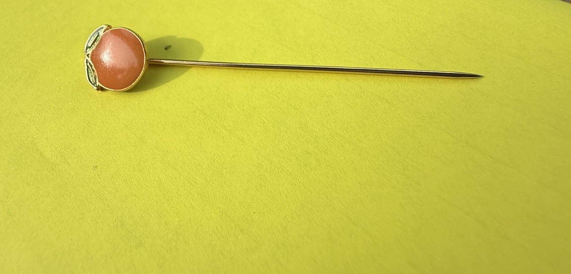 A Happy Vintage Orange Stickpin