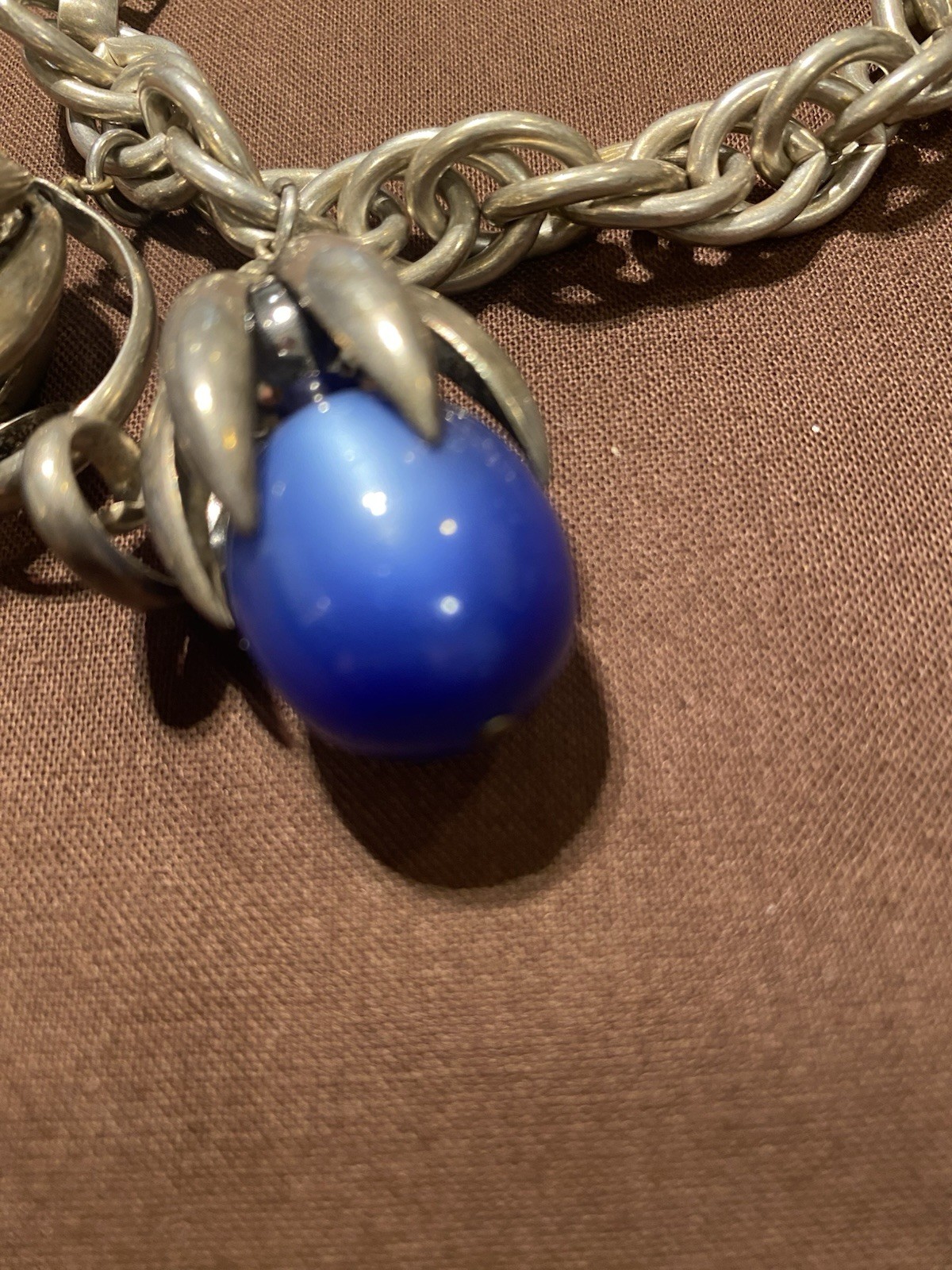 Iconic Eugene Bertolli for Napier Blue and Silver Kumquat Bracelet