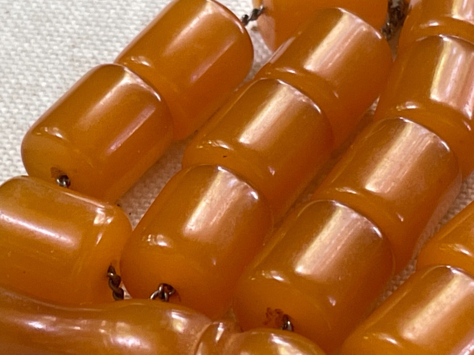 Old Islamic Bakelite Butterscotch Prayer Rosary Beads Tesbih Misbaha 39 grams