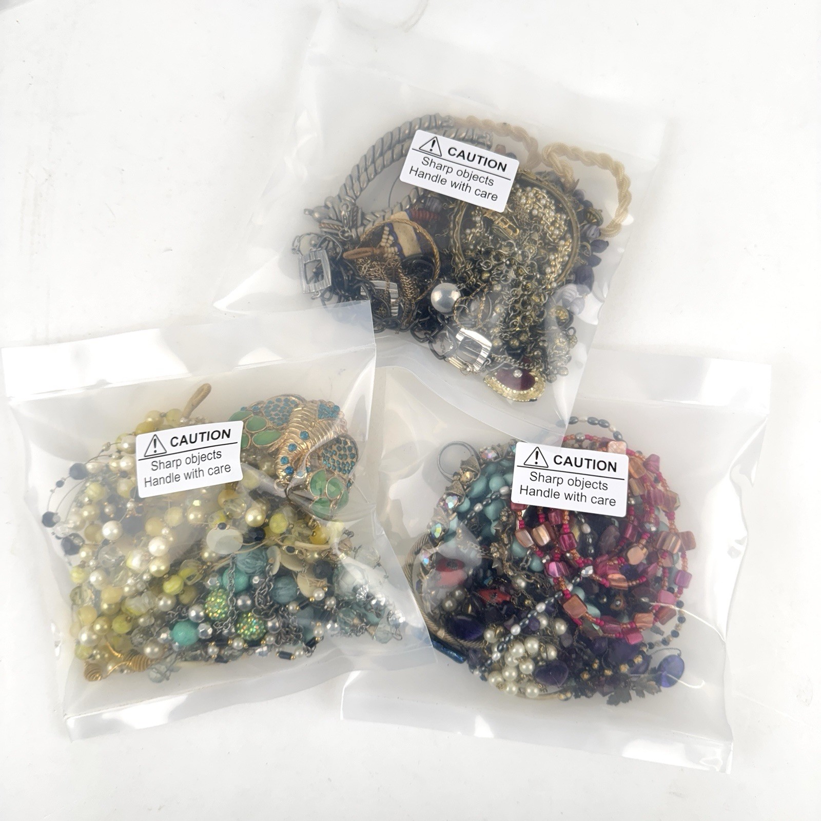 1 Pound Unsorted Tangled Jewelry Vintage Modern Wear Junk Mystery Treasure Hunt