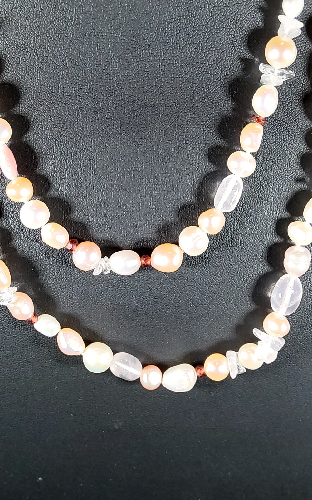 Vtg Honra Cultured Pastel Pearls And A Mixture Of Other Gemstones 925 40″