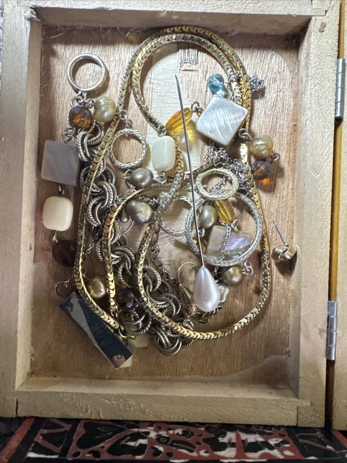 ESTATE FIND – COSMETIC JEWERLY WITH TWO JEWERLY BOXES – OVER 1 LB