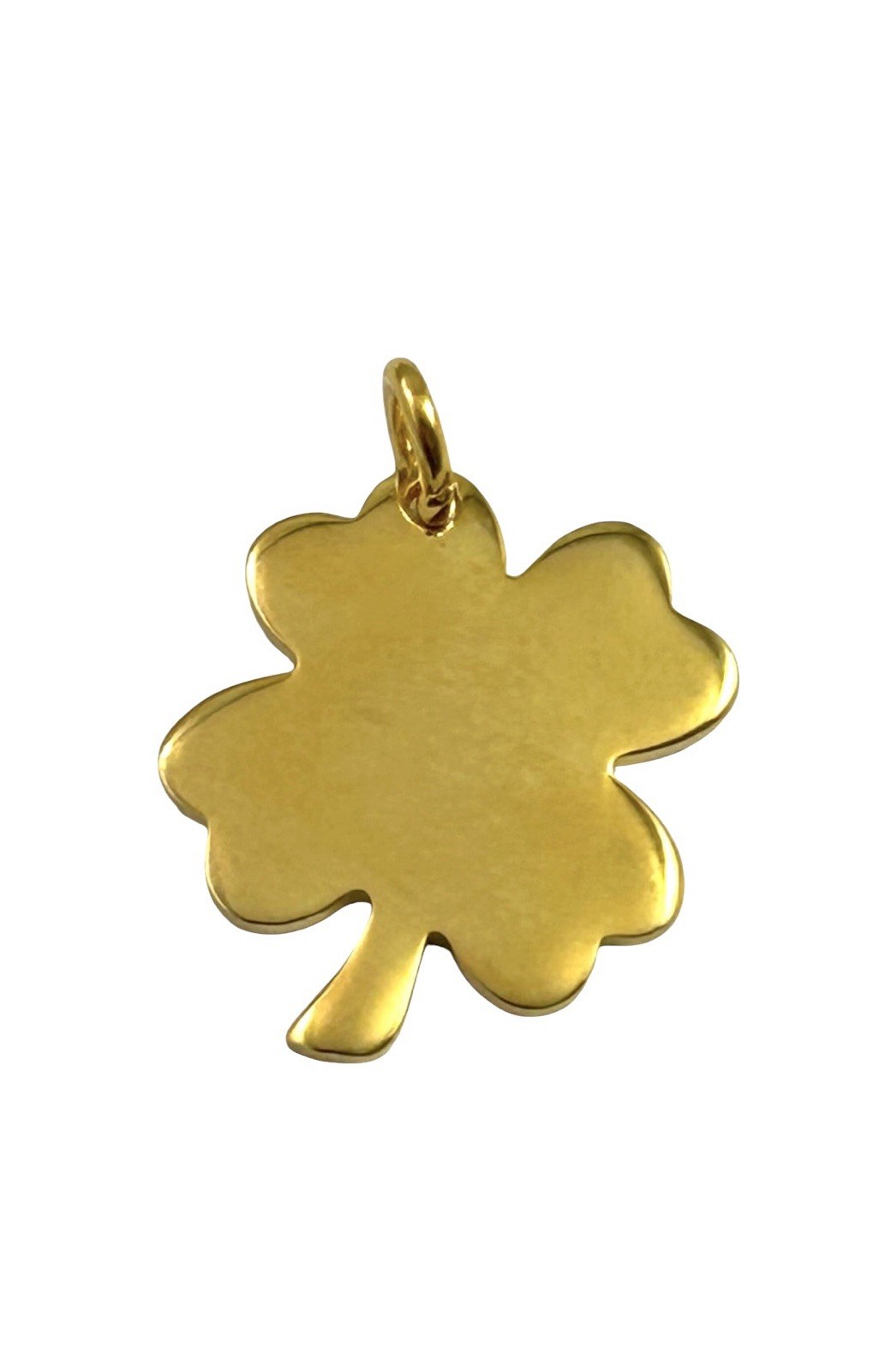 Vintage Charm Four Leaf Clover Pendant Lucky Charm Shamrock Gold Plated Jewelry