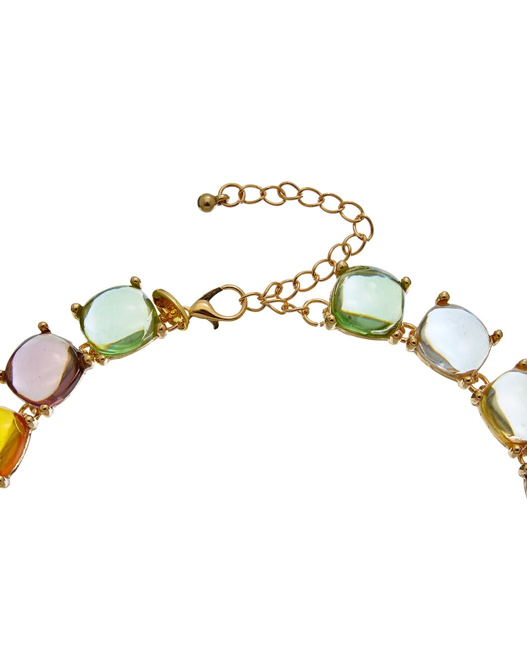 KJL Gripoix Resin Cabochon Gold Plated Collar Necklace & Earrings KENNETH © LANE