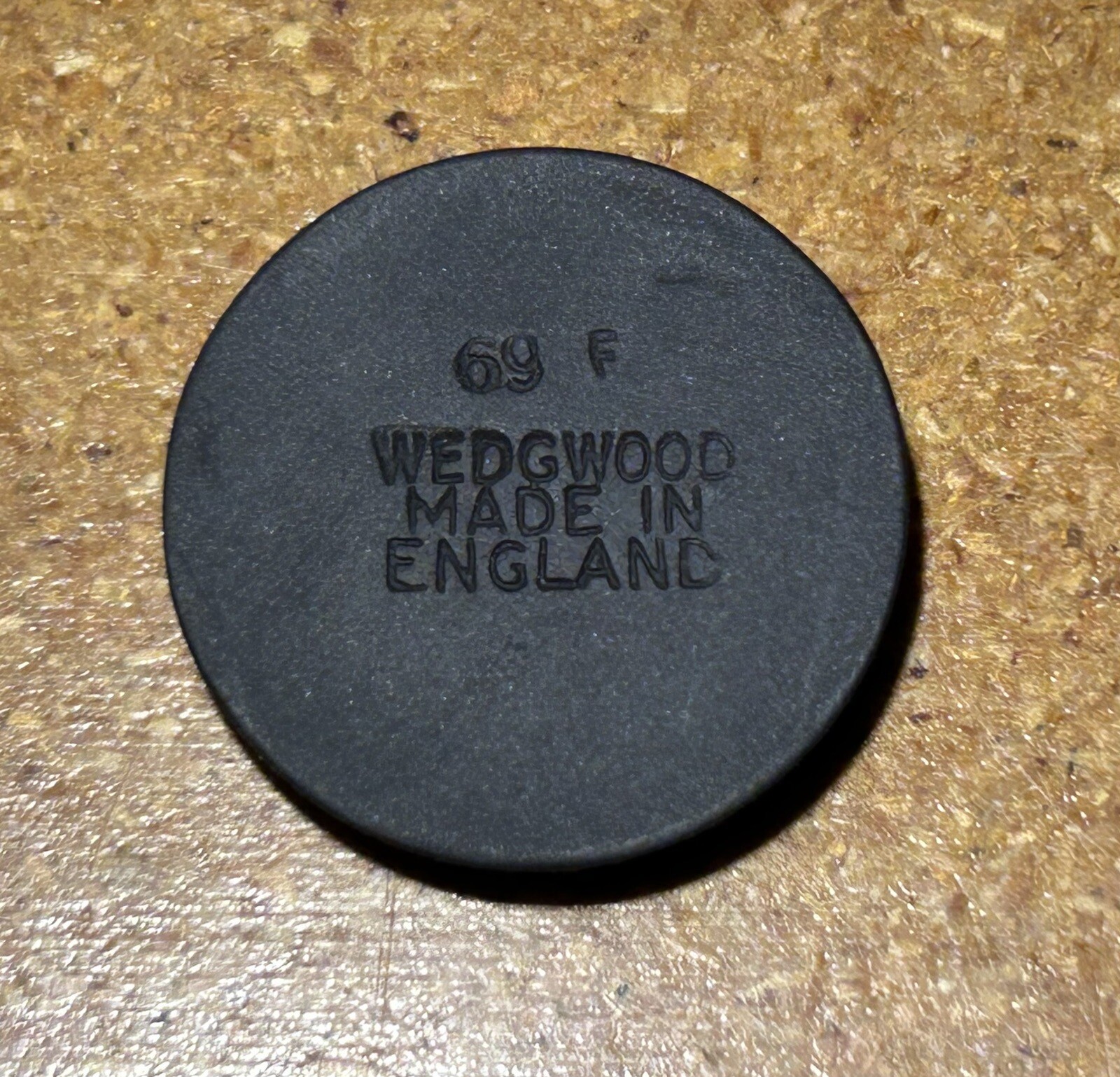 Vintage Authentic Unused WEDGWOOD Cupid 29mm Cameo In Black Jasperware