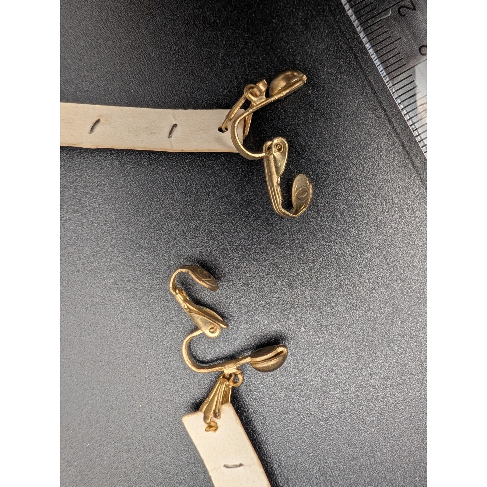Vintage 1950s Working Thermometer Clip On Earrings Novelty Kitsch Jewelry
