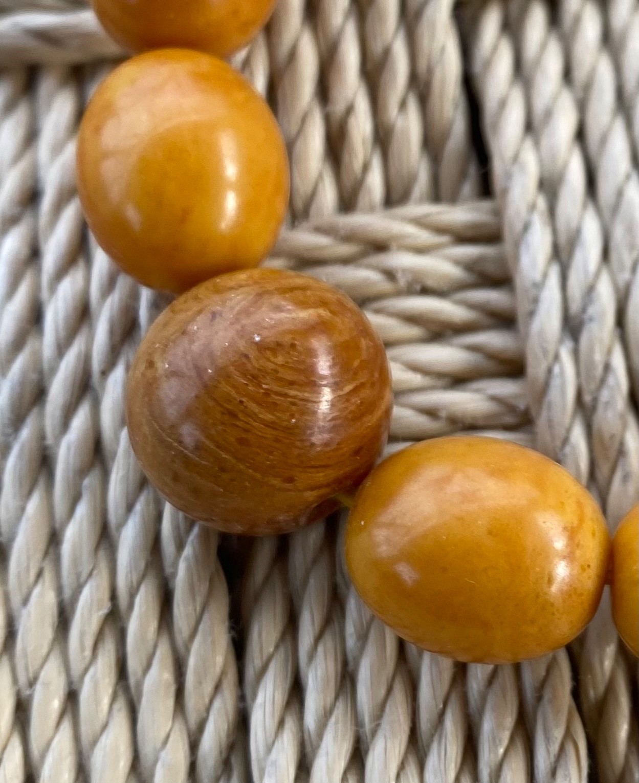 Vintage Baltic Amber Bracelet Ancient Pressed Amber Beads 18.7 grams