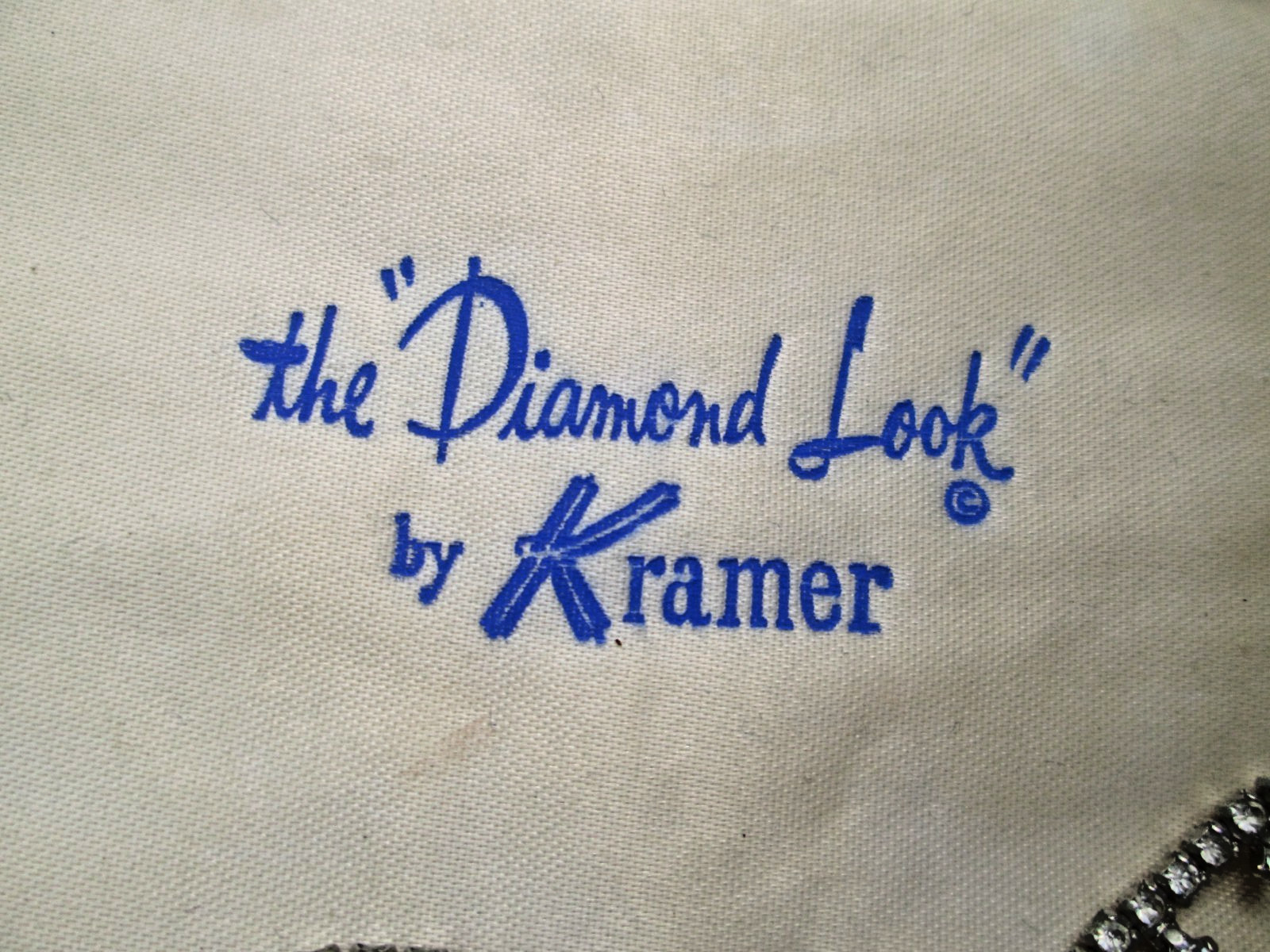 The Diamond Look by Kramer Necklace Bracelet & Earrings Set Original Box Vintage