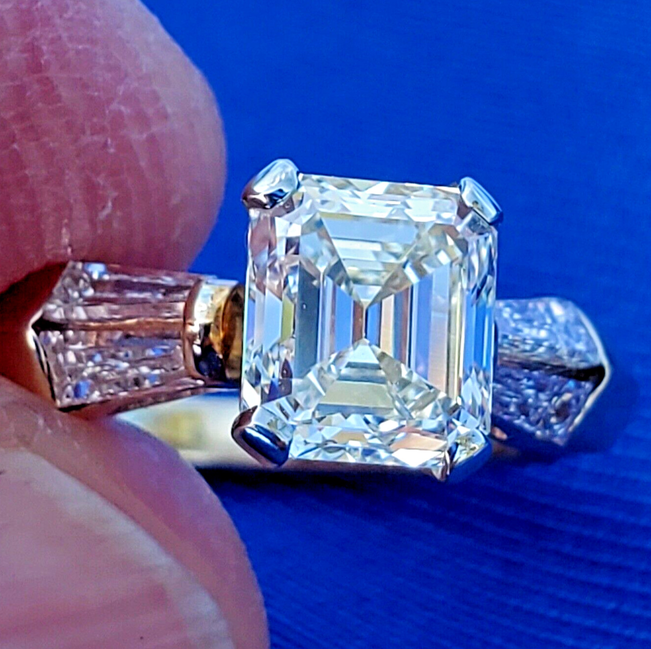 Original EARTH MINED DIAMOND Deco Engagement Ring Vintage Style Solitaire 14K
