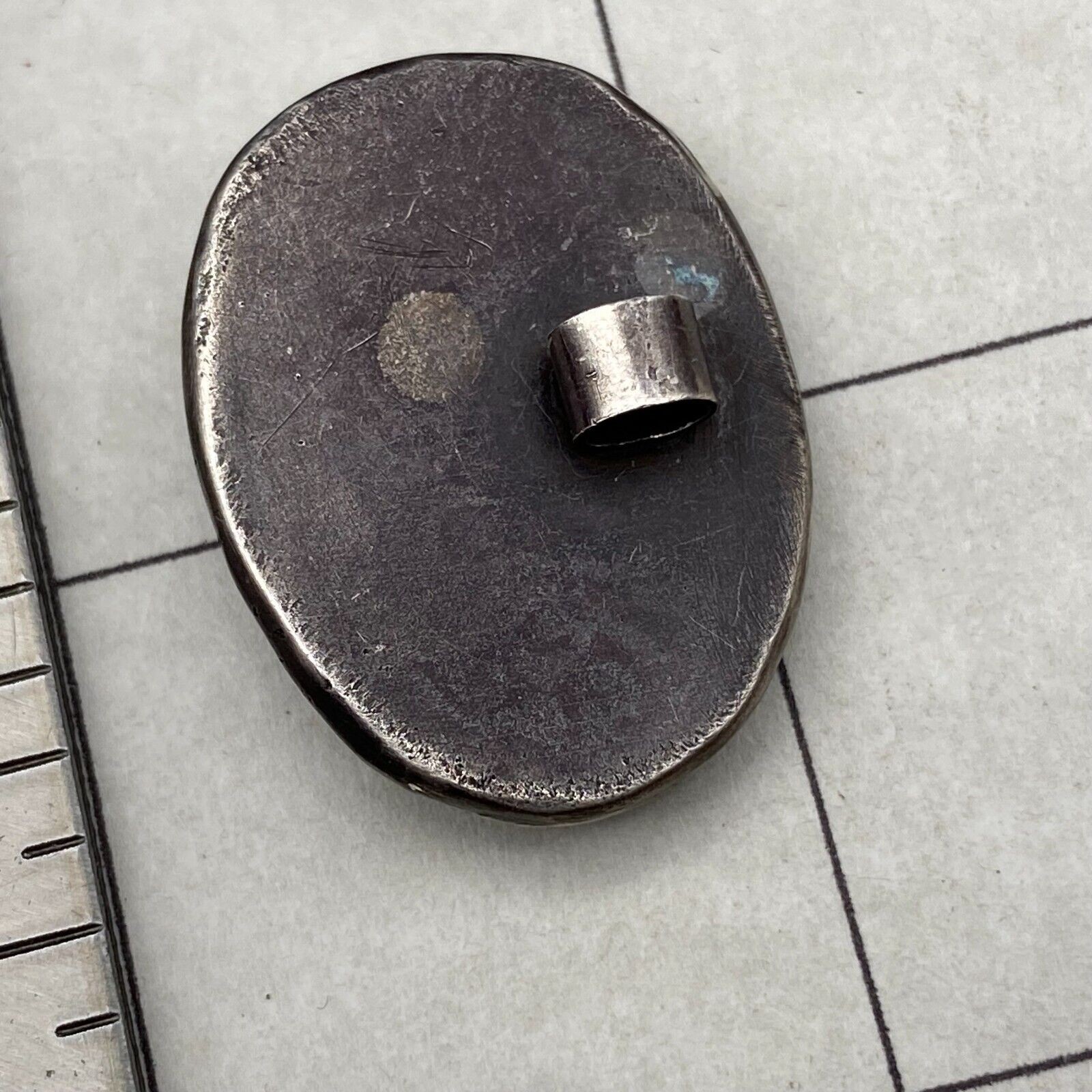 Vintage Modernist Boulder Opal Silver Pendant