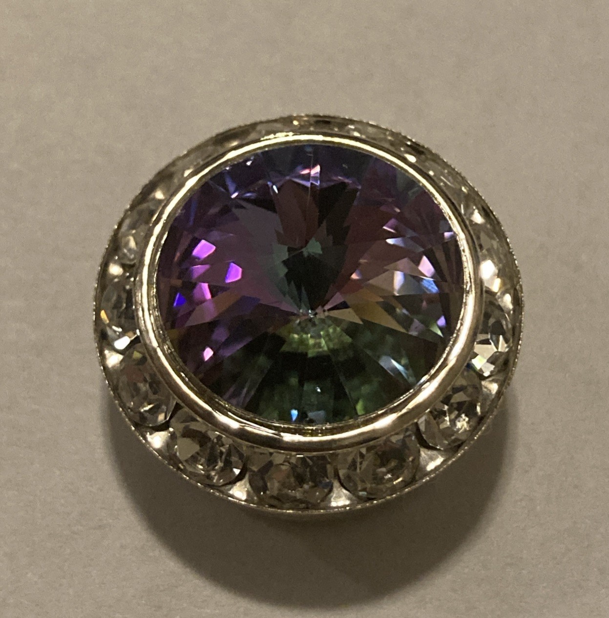Swarovski Rivoli Rhinestone Button Cover 20mm Crystal