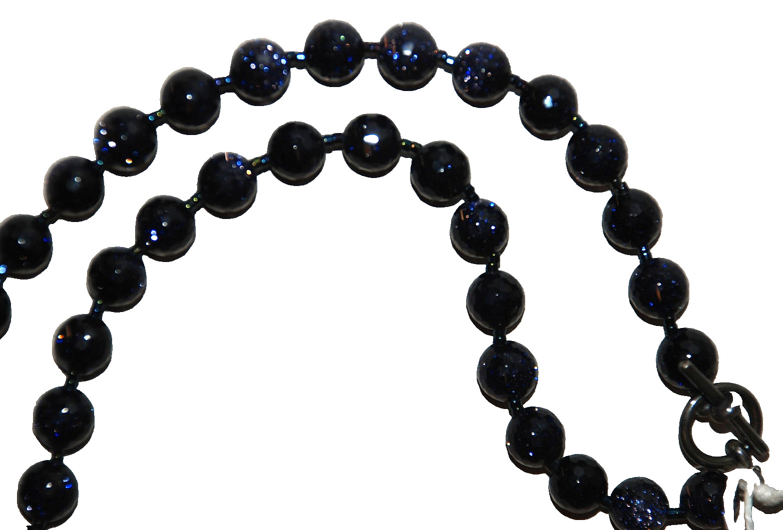 Blue Goldstone Coral Budda Choker Necklace Women’s Jewelry JOI N120 Vintage 1987