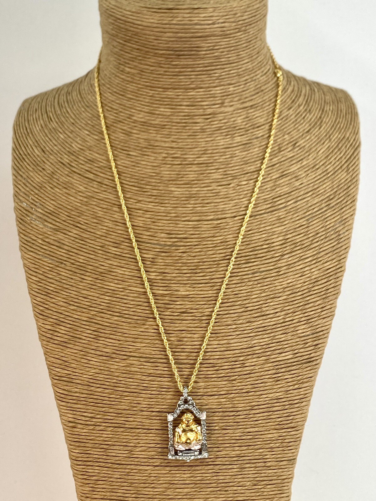 I Am Edgar Berebi My Vintage Golden Laughing Buddha Pendant Never Worn