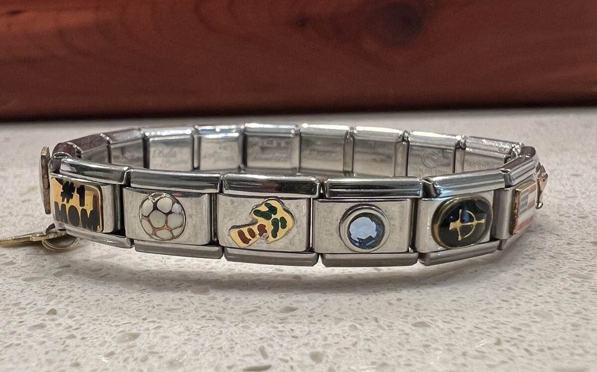 Trendy Window Charm Bracelet – Italian Bracelet With Many Charms!
