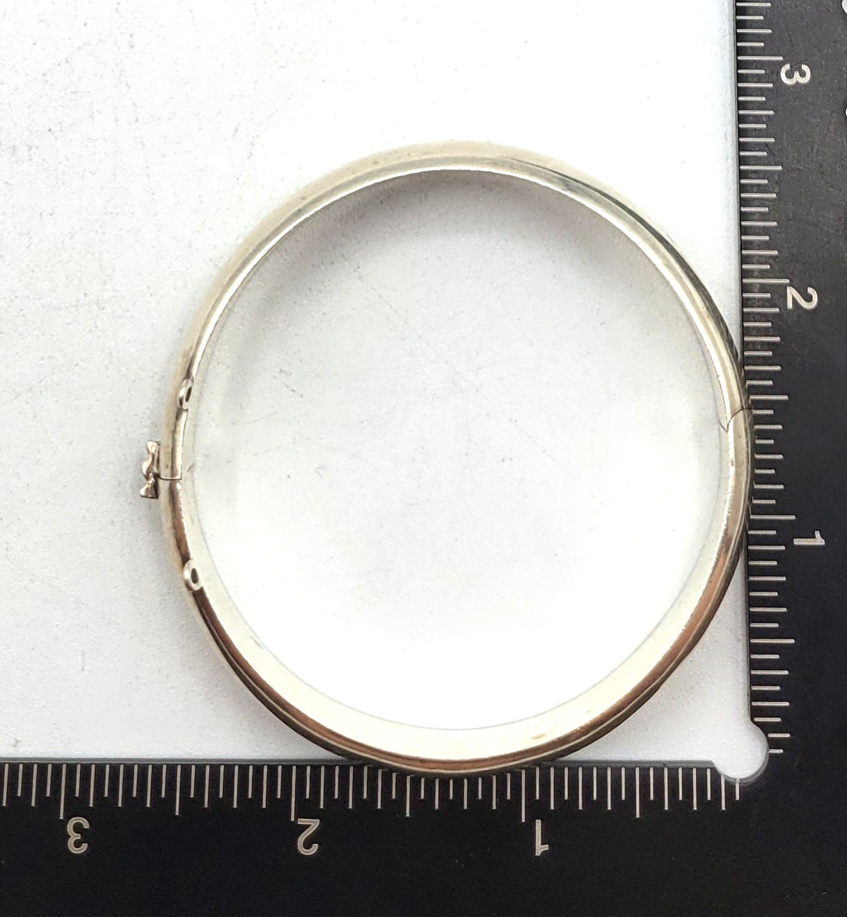 925 Hinge Cuff Bracelet (Missing Chain+Has Dents)